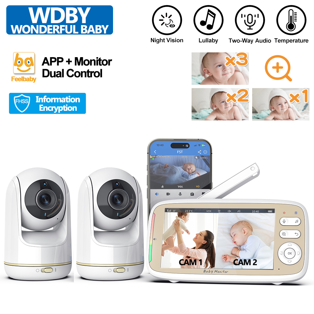 Audio Music Video - VB803 PRO Baby Monitor 2pcs Zoom