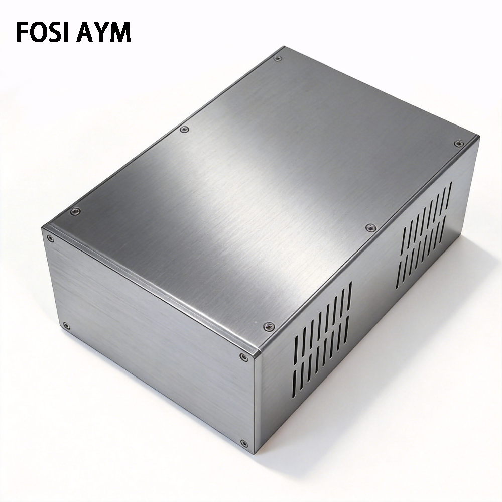 Headphone Amplifier Dac - กล่องแอมพลิฟายเออร์อะลูมิเนียมเต็มตัว FOSI AYM ขนาด 210x210x120 มม.