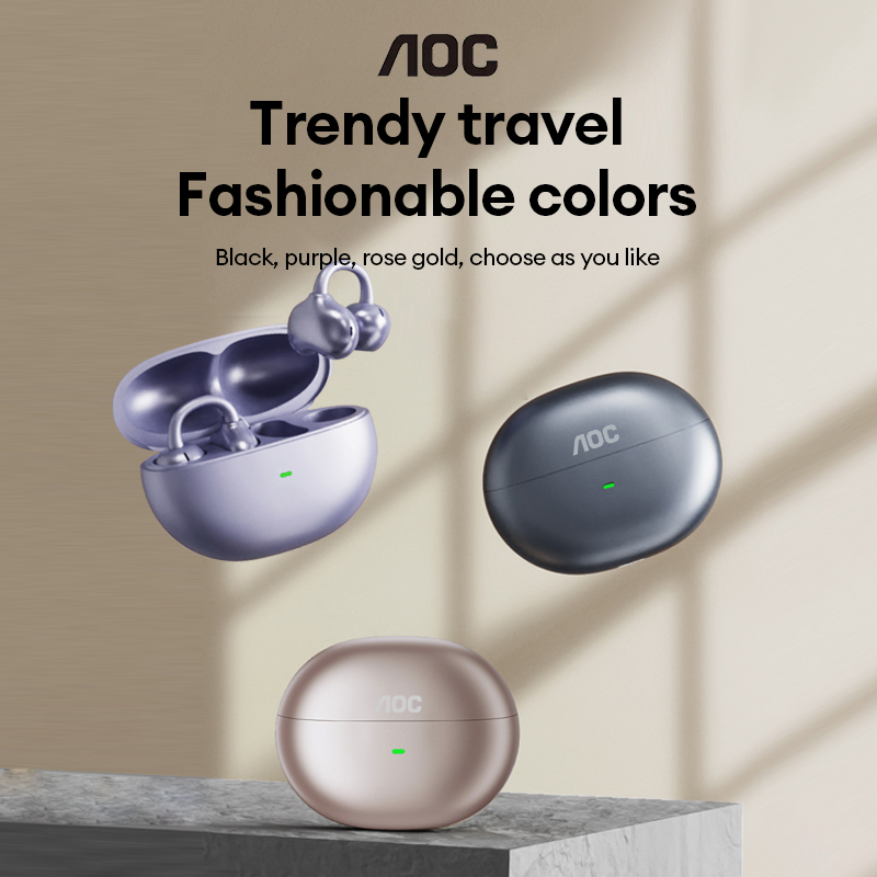 Audio To Music - AOC ACD2544 หูฟังบลูทูธไร้สายแบบหนีบหู หูฟังแบบเปิดหู เสียงสเตอริโอรอบทิศทาง ดีเลย์ต่ำ