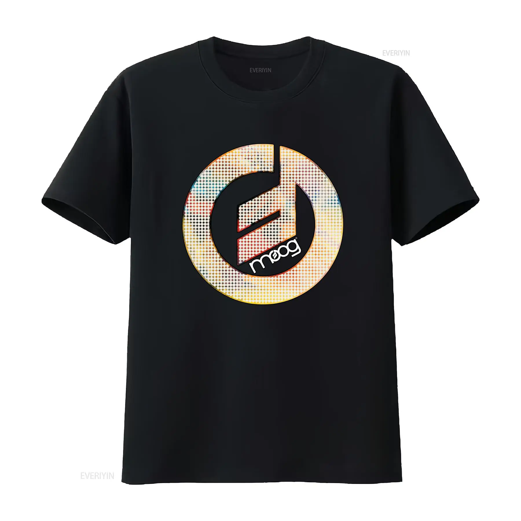 Audio Music Logo - เสื้อยืดลายโลโก้เครื่องดนตรี Moog Music รุ่นวินเทจ ผ้าซักยืด ดีไซน์เนอร์