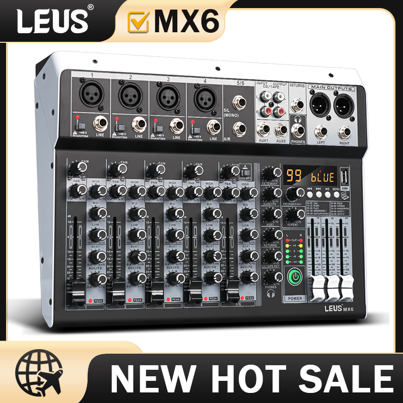 Audio Music Mixer - LEUS MX6 ช่อง 99 DSP Effect