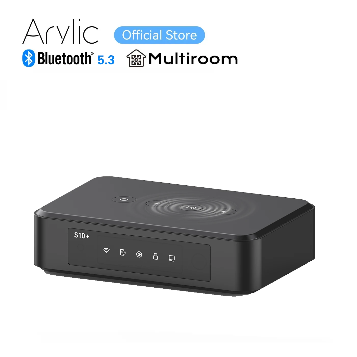 Audio Music Only - อะคริลิค S10+ เครื่องสตรีมเพลงไร้สาย ตัวรับสัญญาณเสียงบลูทูธ ช่องเสียบ 3.5