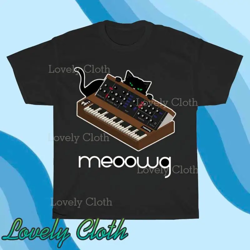 Audio Music Logo - เสื้อยืดลายโลโก้เสียงดนตรีซินธิไซเซอร์ New Moog ตลกๆ ไซส์ S