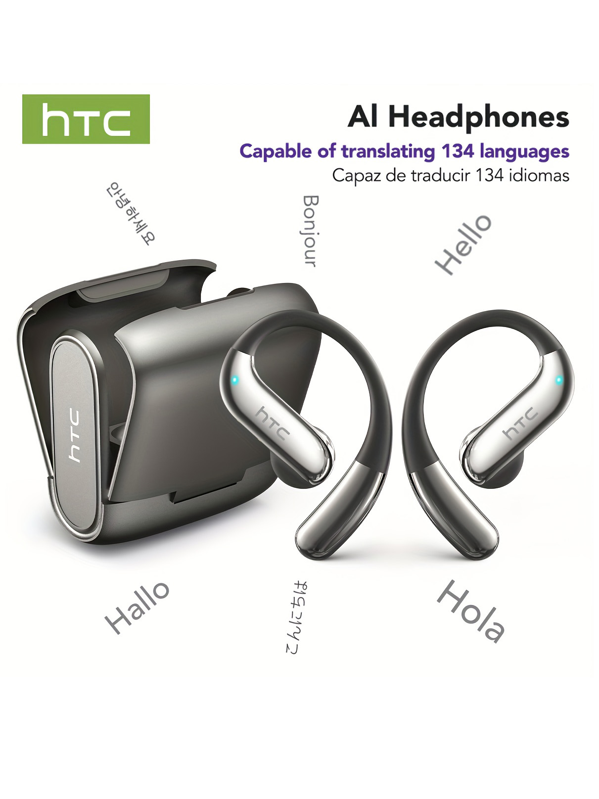 Audio To Music - หูฟังบลูทูธแบบเปิดหู HTC เล่นได้ 30 ชั่วโมง หูฟังไร้สายตัดเสียงรบกวน