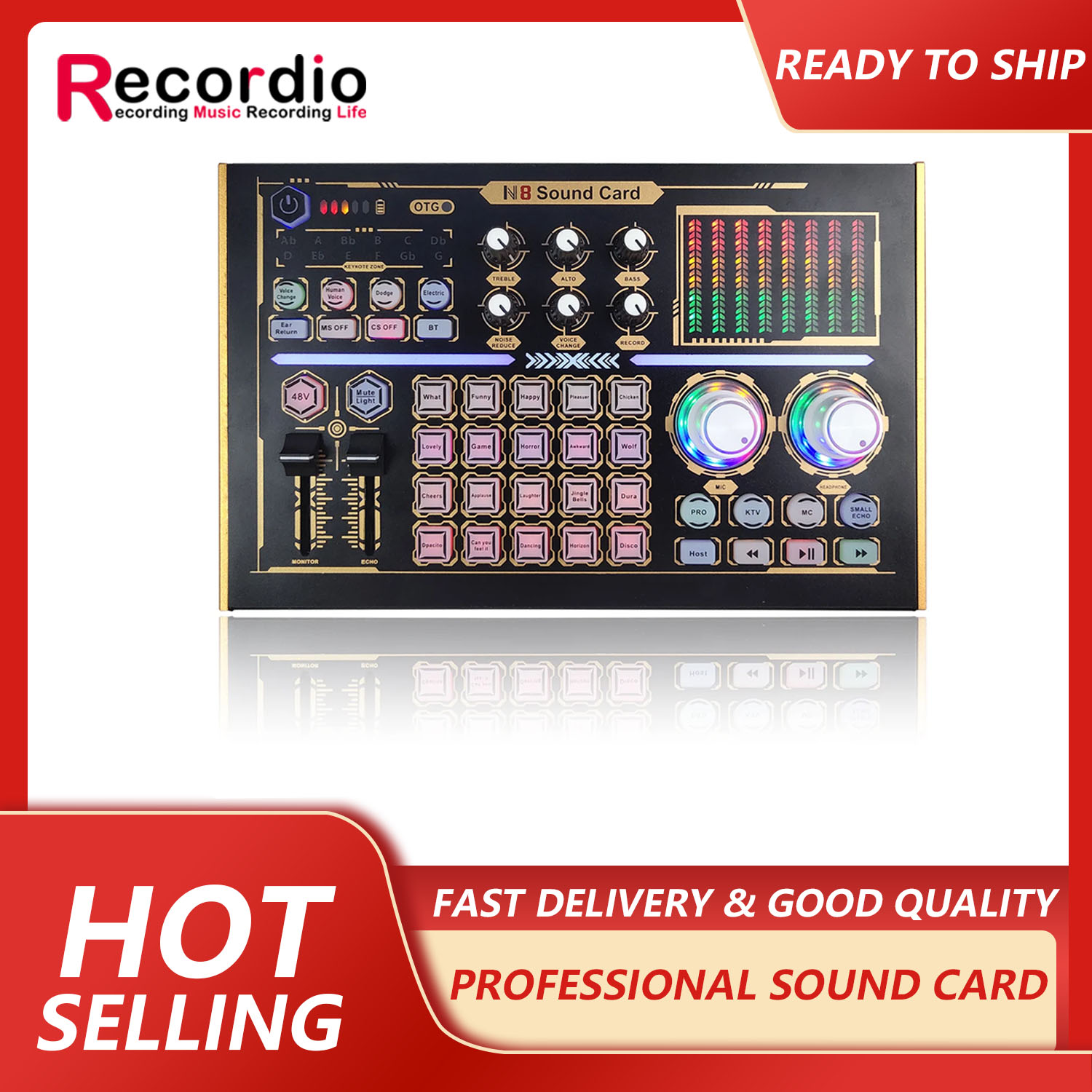 Audio Music Mixer - GAX-N8 Professional การ์ดเสียง PC โทรศัพท์มือถือ Live