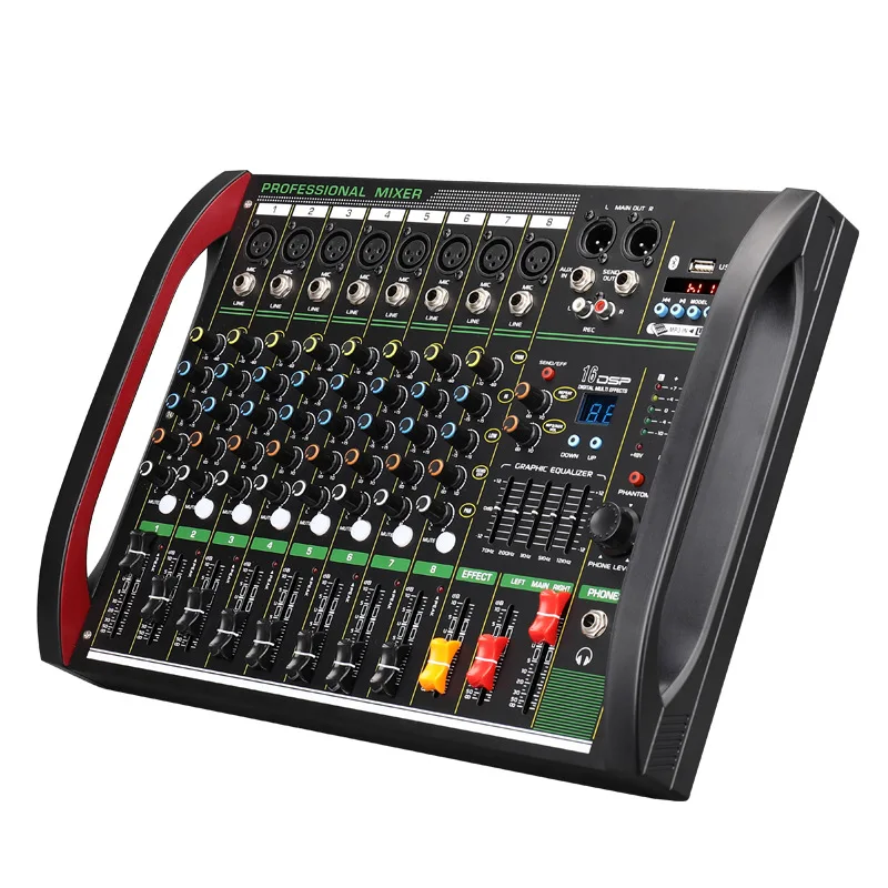 Audio Music Mixer - 4 / 8-Channel Mixer DSPก้องกังวานProfessional Bluetooth