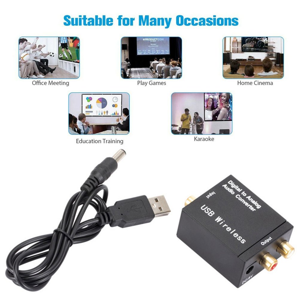 Headphone Amplifier Dac - ตัวแปลงเสียงดิจิตอลเป็นอนาล็อก 3.5 มม.แจ็ค 2 * RCA