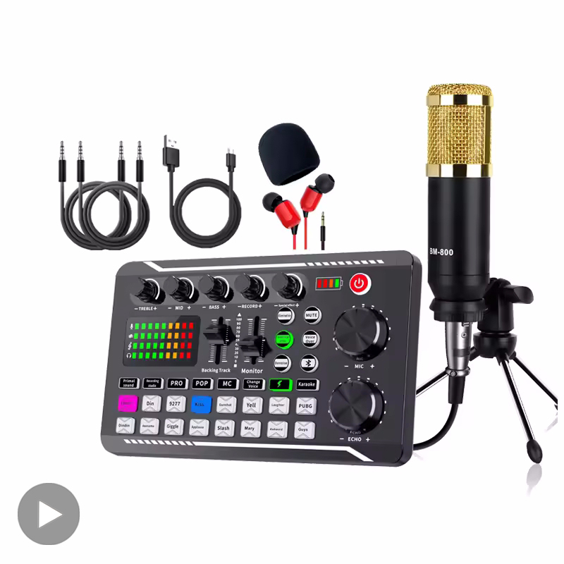Audio Music Changer - ไมโครโฟนมืออาชีพ บลูทูธ ซาวด์มิกเซอร์การ์ด สำหรับพีซี คอนเดนเซอร์ ยูเอสบี
