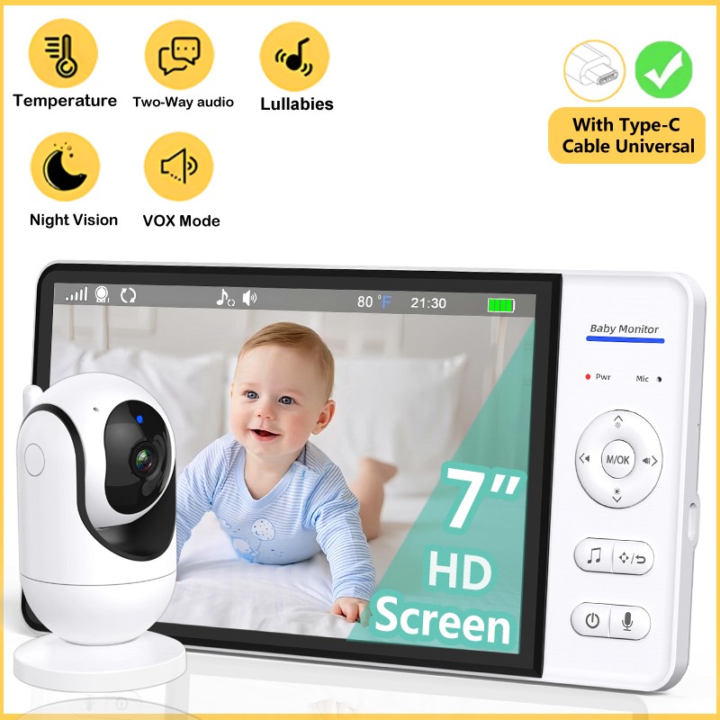 ไม่มี WiFi 7 นิ้ว Baby Monitor - Audio Music Video บทวิจารณ์และราคา