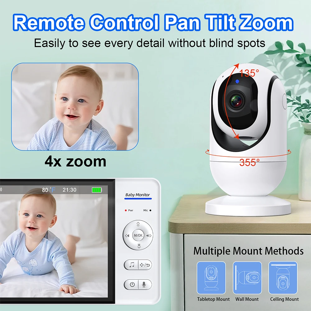 ไม่มี WiFi 7 นิ้ว Baby Monitor - Audio Music Video บทวิจารณ์และราคา