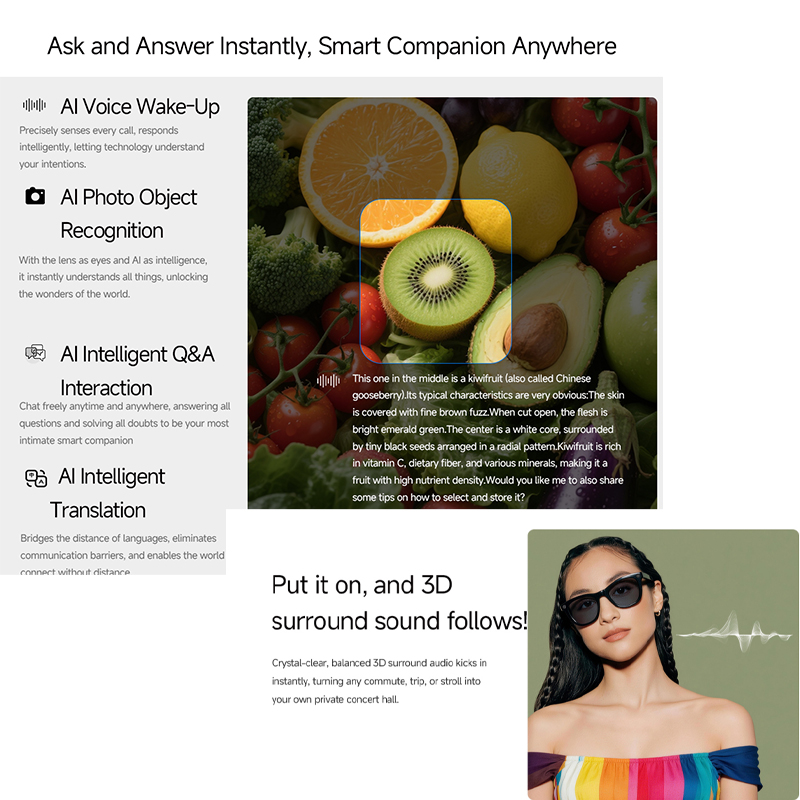 แว่นตาอัจฉริยะ AI ปี 2026 กล้อ - Audio Music Video บทวิจารณ์และราคา