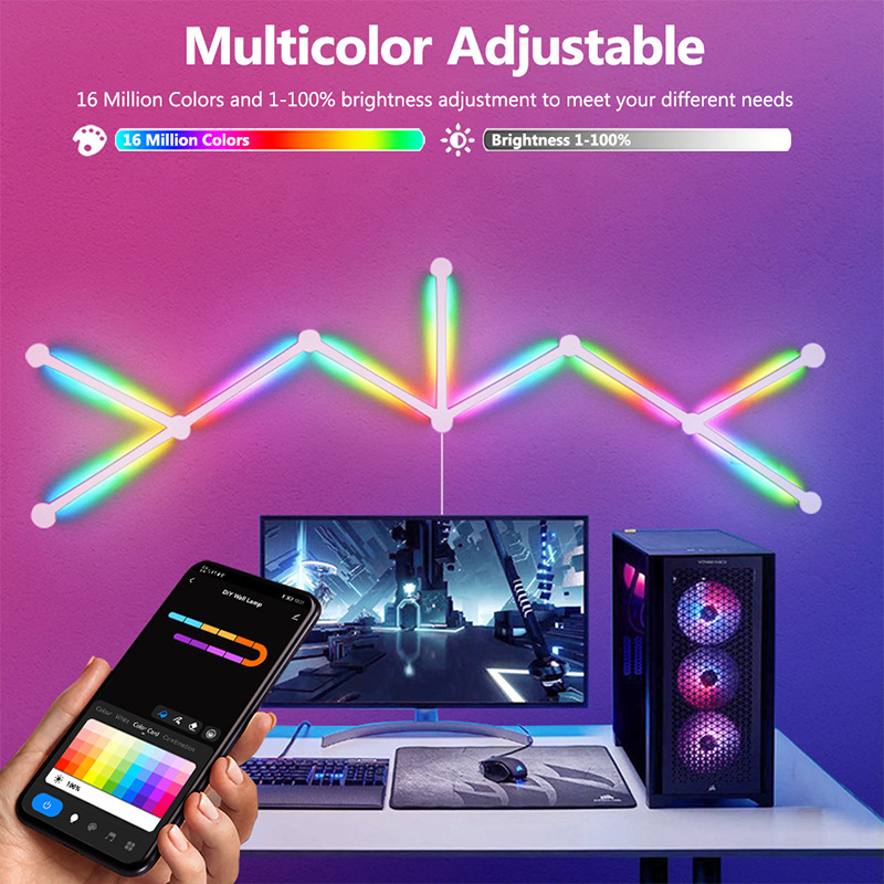 โคมไฟติดผนัง RGB อัจฉริยะ, ไฟ  - Audio To Music บทวิจารณ์และราคา