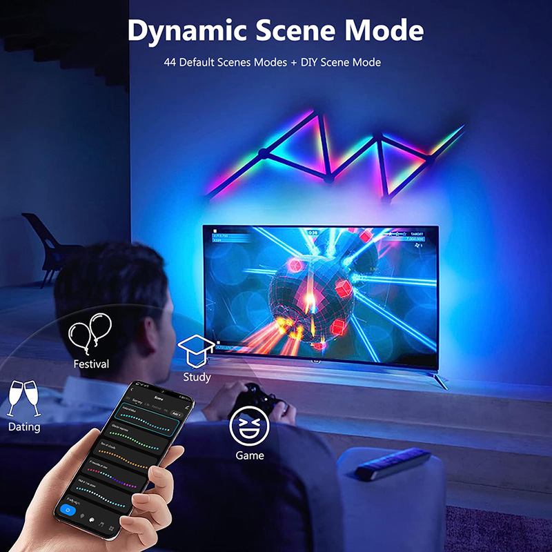 โคมไฟติดผนัง RGB อัจฉริยะ, ไฟ  - Audio To Music บทวิจารณ์และราคา