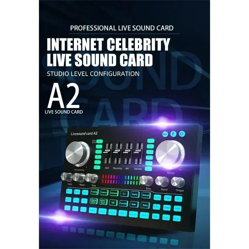 A2 การ์ดเสียงการ์ดเสียงสดบลูทู - Audio Music Mixer บทวิจารณ์และราคา