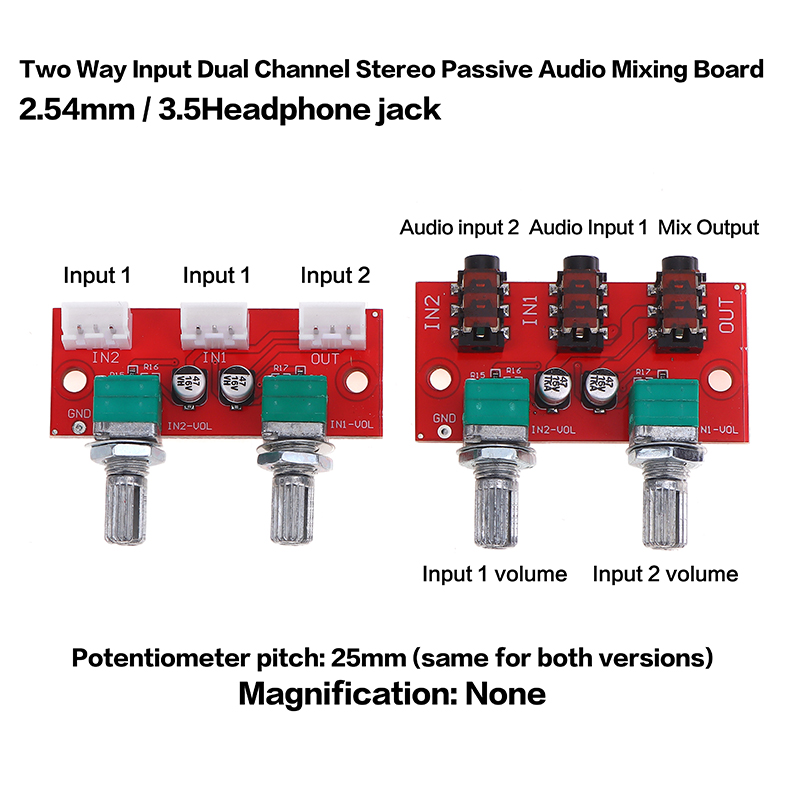 1 ชิ้น ดูอัลแชนแนลสเตอริโอพาสซ - Audio Music Mixer บทวิจารณ์และราคา
