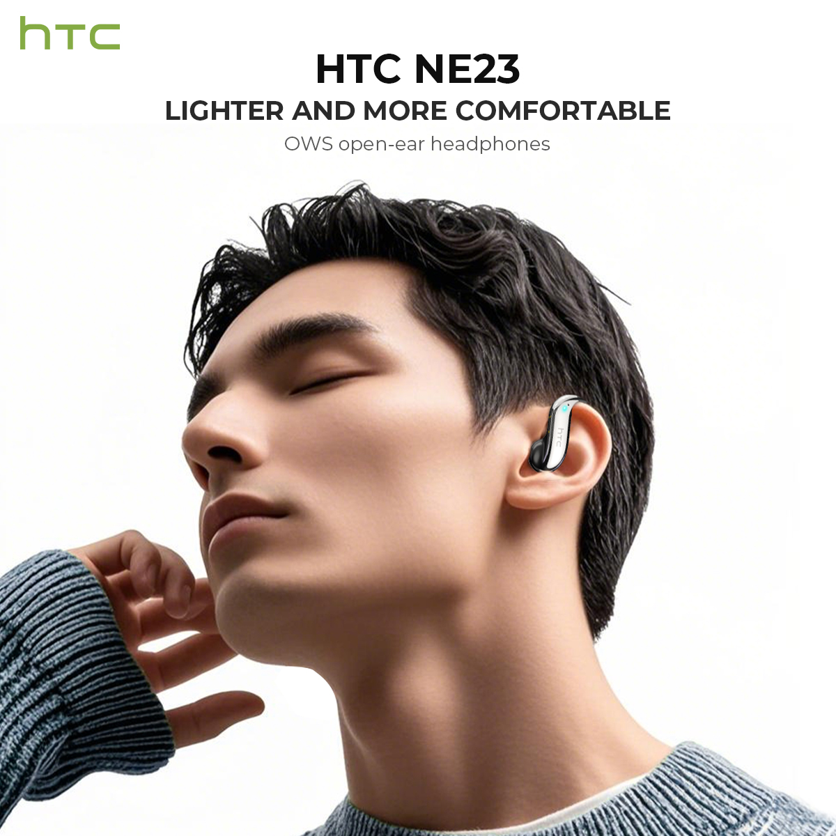 หูฟังบลูทูธแบบเปิดหู HTC เล่นไ - Audio To Music บทวิจารณ์และราคา