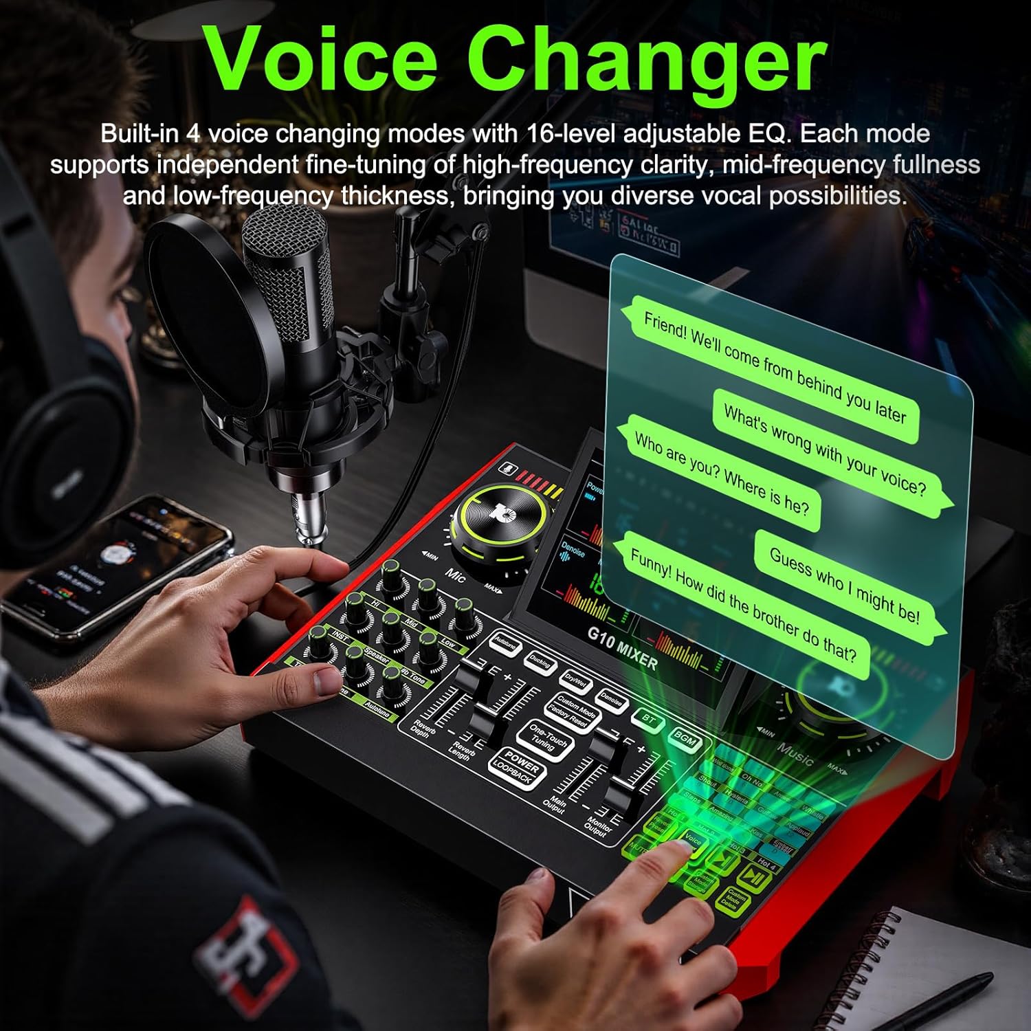 Tenlamp G10 อุปกรณ์มิกเซอร์เสี - Audio Music Mixer บทวิจารณ์และราคา
