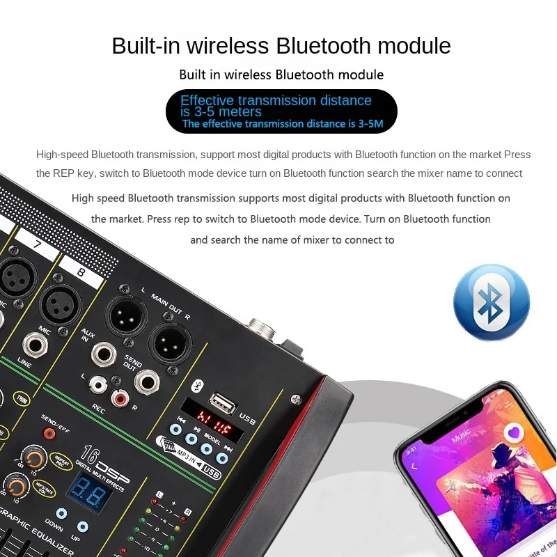 4 / 8-Channel Mixer DSPก้องกัง - Audio Music Mixer บทวิจารณ์และราคา