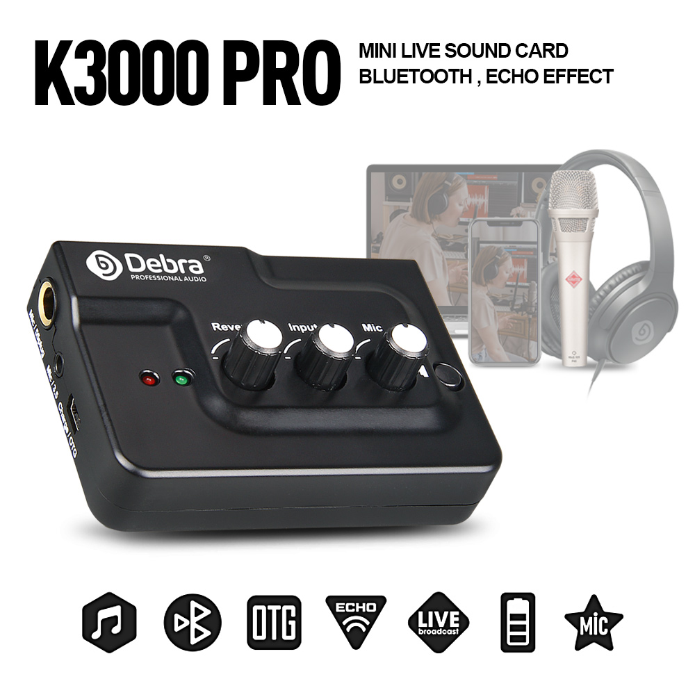 K3000การ์ดเสียงอินเทอร์เฟซเครื - Audio Music Recorder บทวิจารณ์และราคา