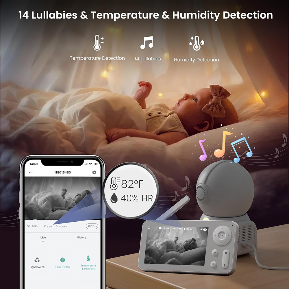 2K Baby Monitor พร้อม 2 กล้องแ - Audio Music Video บทวิจารณ์และราคา